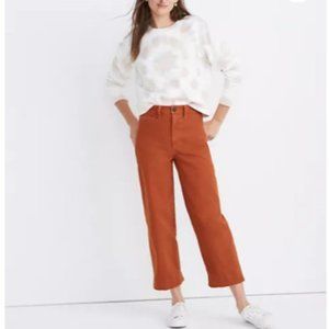 Madewell burnt orange wide leg jeans